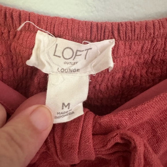 LOFT red linen mini dress - Picture 3 of 4